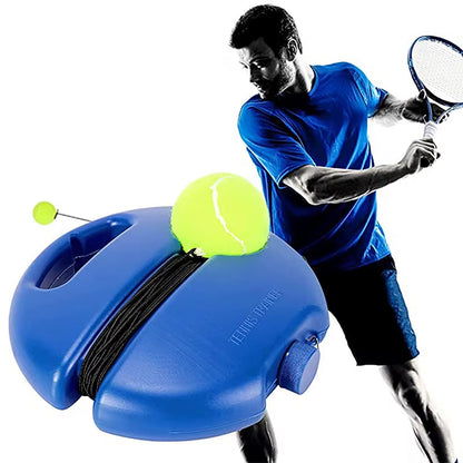 Heavy Duty Tennis Training Aids Base with Elastic Rope Tennis Ball Practice Self-Duty Rebound Single Player Training Device