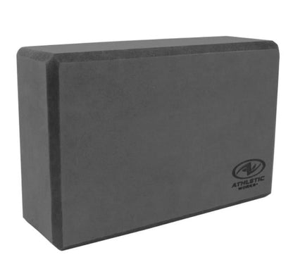 Yoga Block 9 In. X 6 In. X 3 In. EVA Foam, Dark Gray Color. Supportive & Lightweight