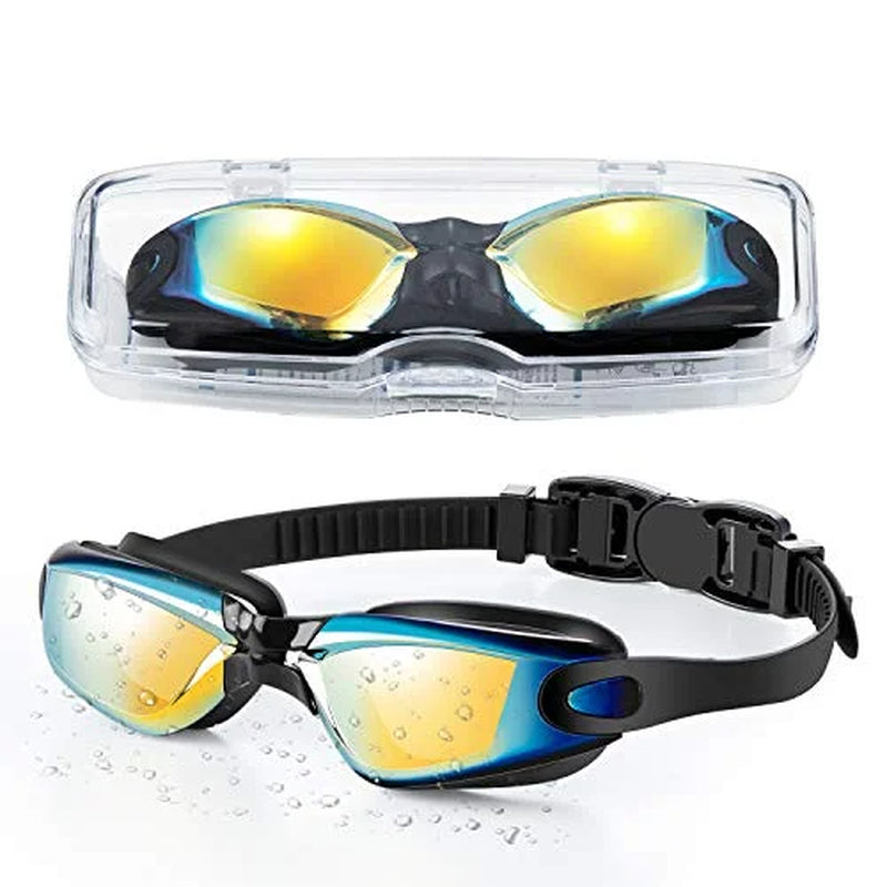 Kids Swim Goggles anti Fog Swimming Goggles Clear No Leaking for Child, Black