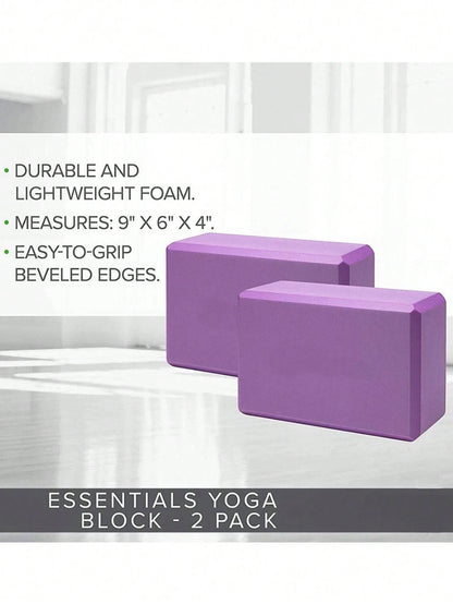 2Pcs Yoga Blocks ,Soft Non-Slip Foam Yoga Blocks Fitness Auxiliary Blocks - Perfect for Pilates, Yoga,Meditation and Dance