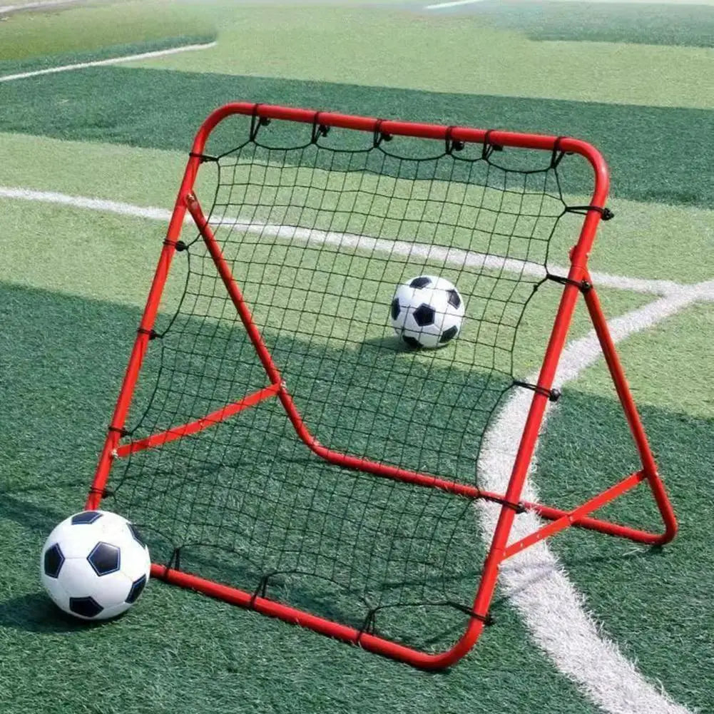 Portable Soccer Rebounder Soccer Training Equipment Adjustable Angle Soccer Rebounder Net with 20 Elastic Ropes for Beginner