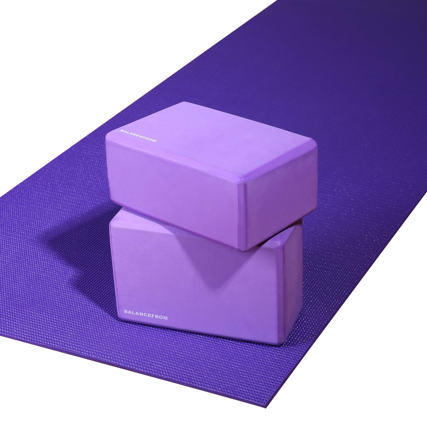 Set of 2 High Density Yoga Blocks, 9"X6"X4" Each