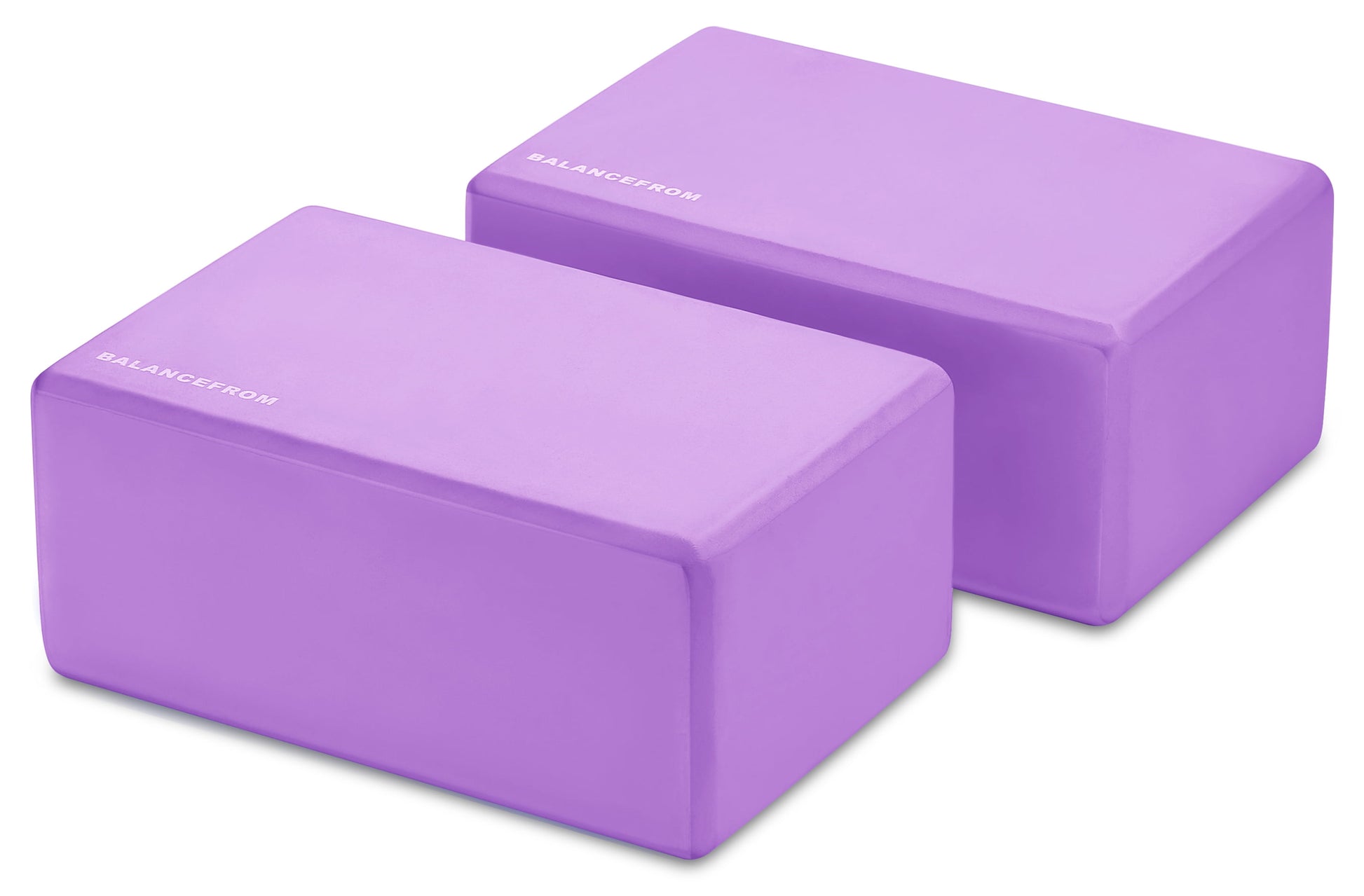 Set of 2 High Density Yoga Blocks, 9"X6"X4" Each