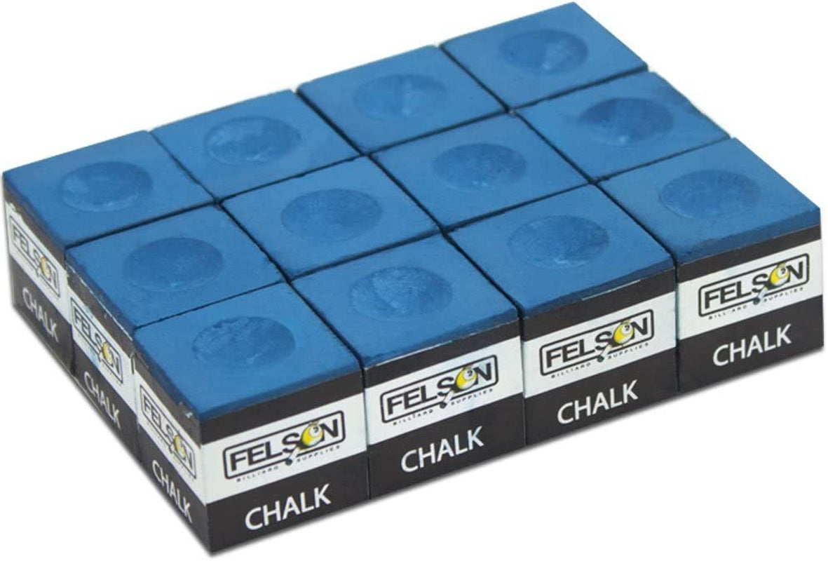 Felson Pool Chalk Cubes | Pool Table Accessories for Table Billiards | Pool Cue Chalk & Storage Box