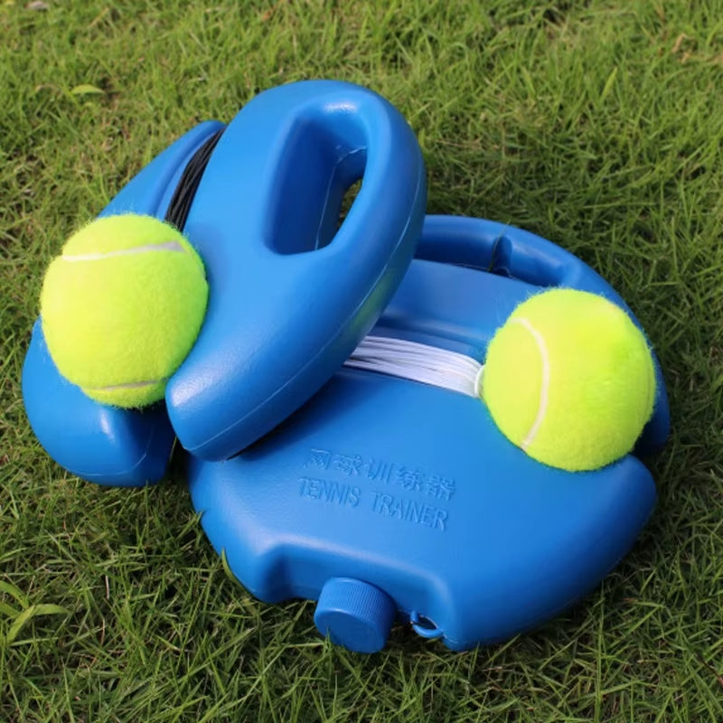 Heavy Duty Tennis Training Aids Base with Elastic Rope Ball Practice Self-Duty Rebound Tennis Trainer Partner Sparring Device