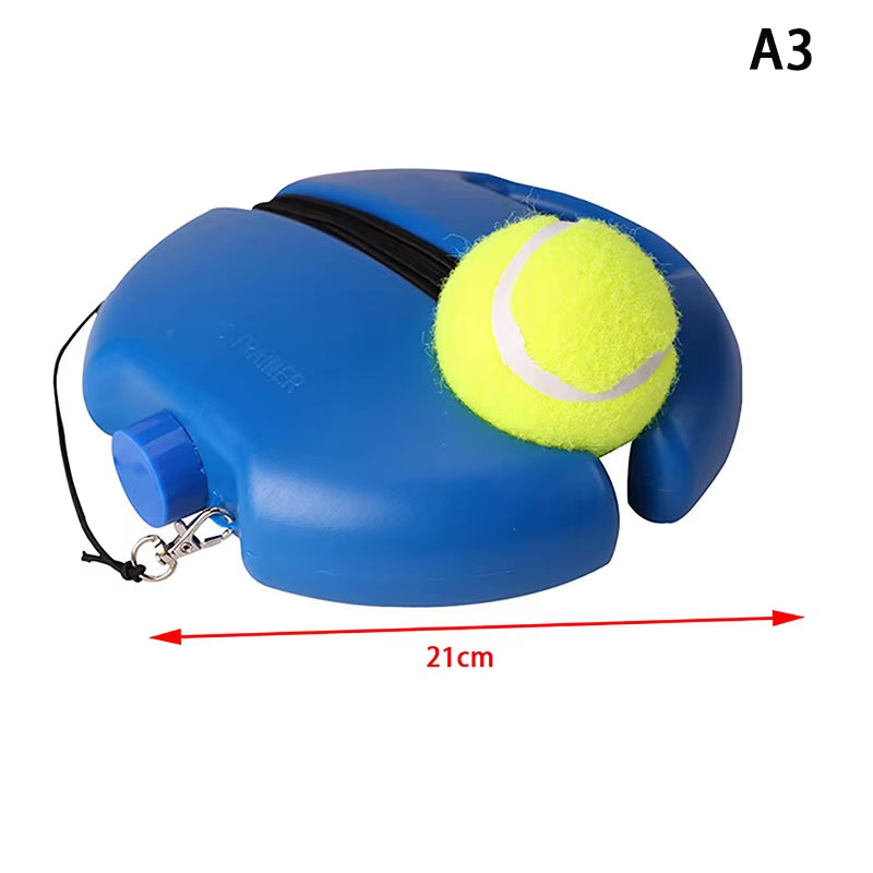 Heavy Duty Tennis Training Aids Base with Elastic Rope Tennis Ball Practice Self-Duty Rebound Single Player Training Device