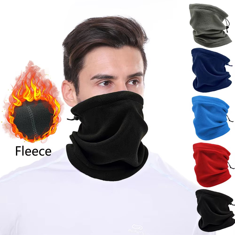 Fleece Neck Male Bandana Neck Warmer Winter Windproof Tube Scarves for Face Soft Women Half Mask Gaiter Snowboard