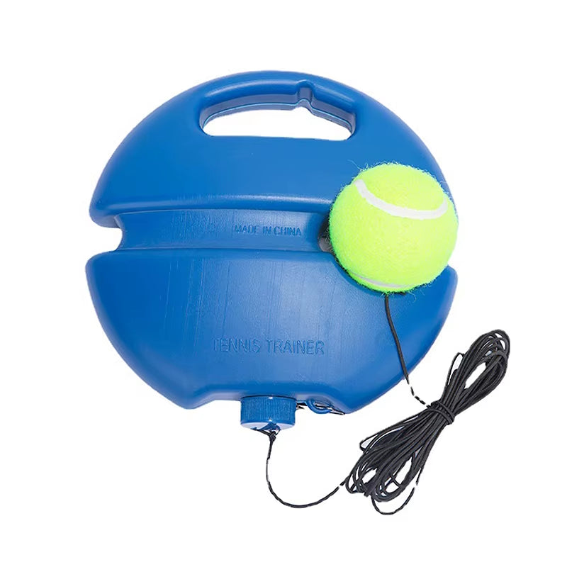 Heavy Duty Tennis Training Aids Base with Elastic Rope Tennis Ball Practice Self-Duty Rebound Single Player Training Device