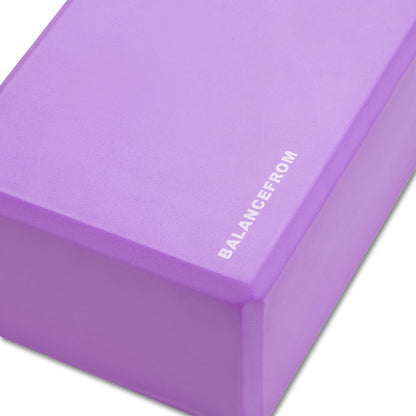 Set of 2 High Density Yoga Blocks, 9"X6"X4" Each