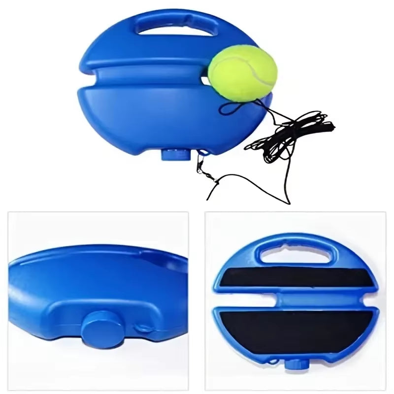 Heavy Duty Tennis Training Aids Base with Elastic Rope Ball Practice Self-Duty Rebound Tennis Trainer Partner Sparring Device