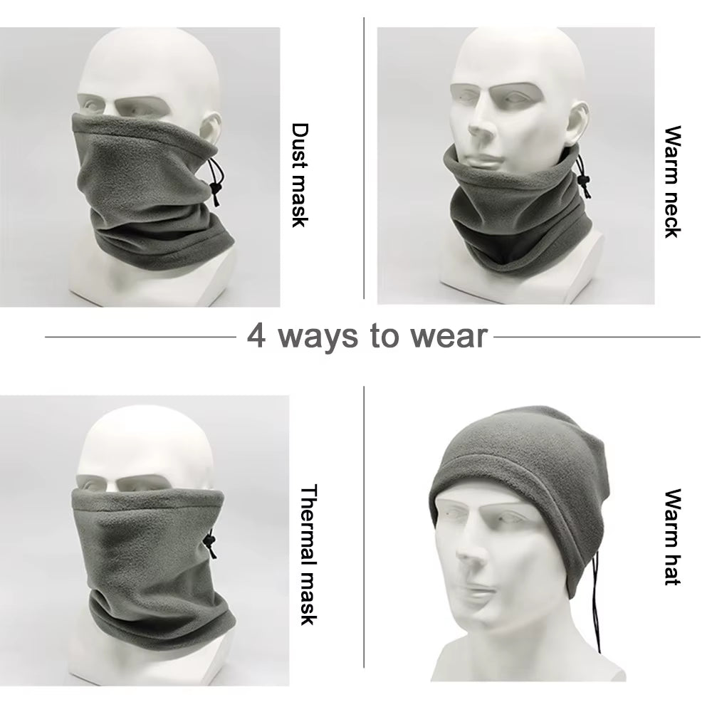 Fleece Neck Male Bandana Neck Warmer Winter Windproof Tube Scarves for Face Soft Women Half Mask Gaiter Snowboard