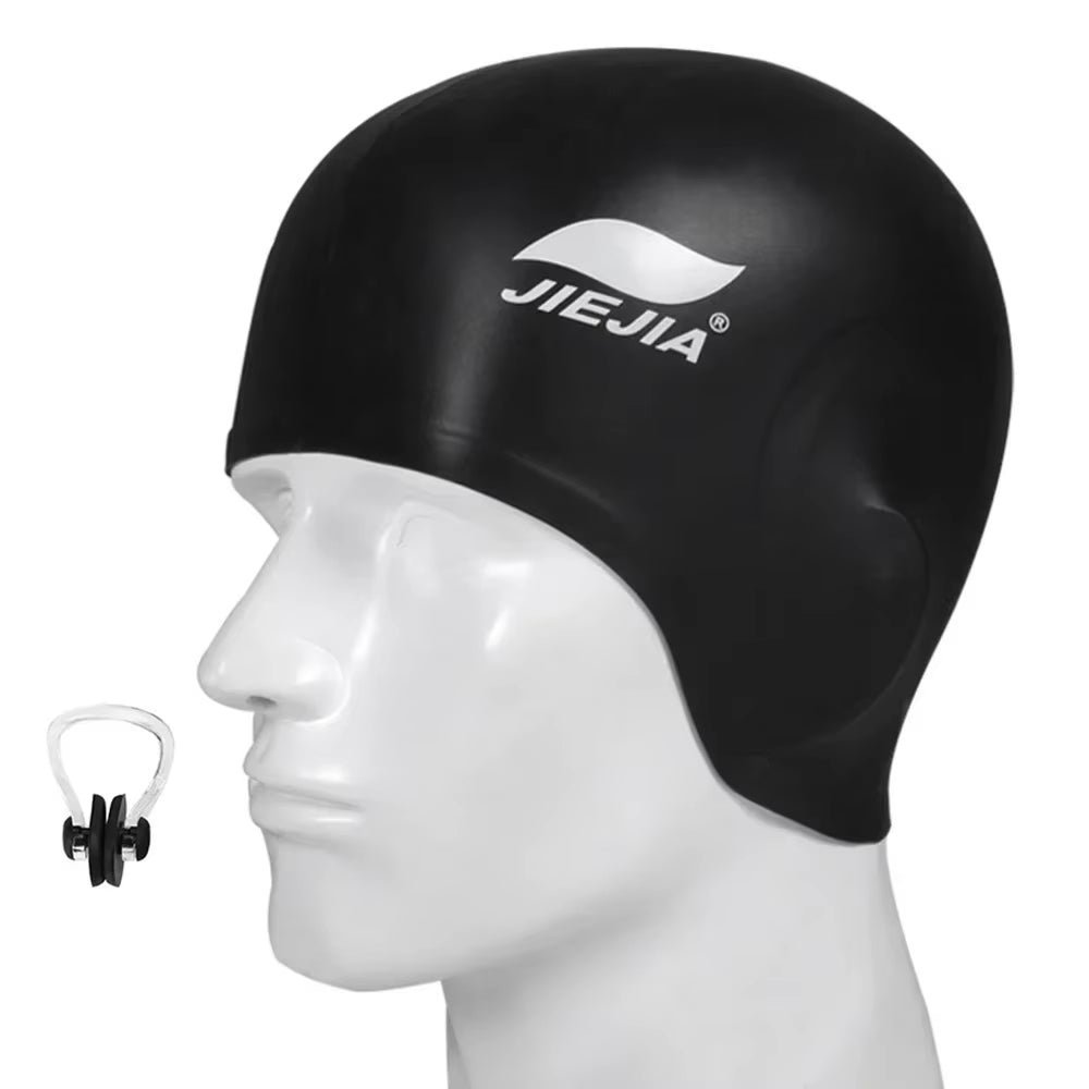 Swim Caps Ear Protection Full Silicone Swimming Cap ,Universal,Swimming Earmuffs