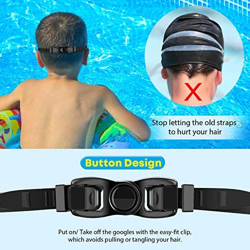 Kids Swim Goggles anti Fog Swimming Goggles Clear No Leaking for Child, Black