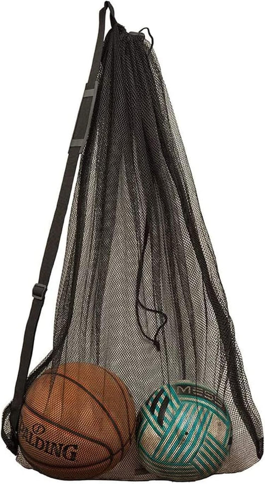 Heavy Duty Football Net Bag (10-12 Balls) Basketball Tennis Bag for Coaches Soccer Ball Bag Net Extra Large Mesh Drawstring Bag