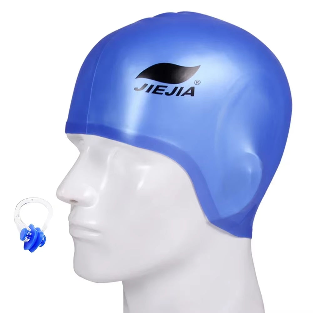 Swim Caps Ear Protection Full Silicone Swimming Cap ,Universal,Swimming Earmuffs