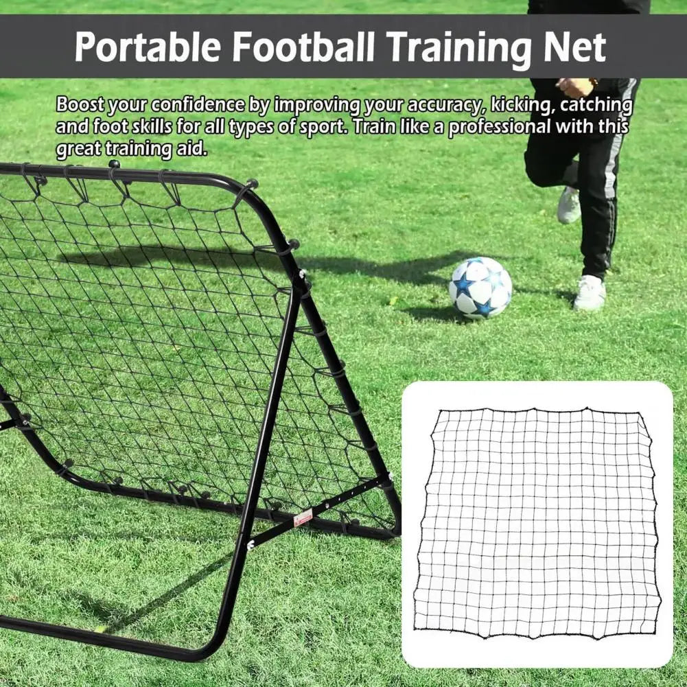 Portable Soccer Rebounder Soccer Training Equipment Adjustable Angle Soccer Rebounder Net with 20 Elastic Ropes for Beginner