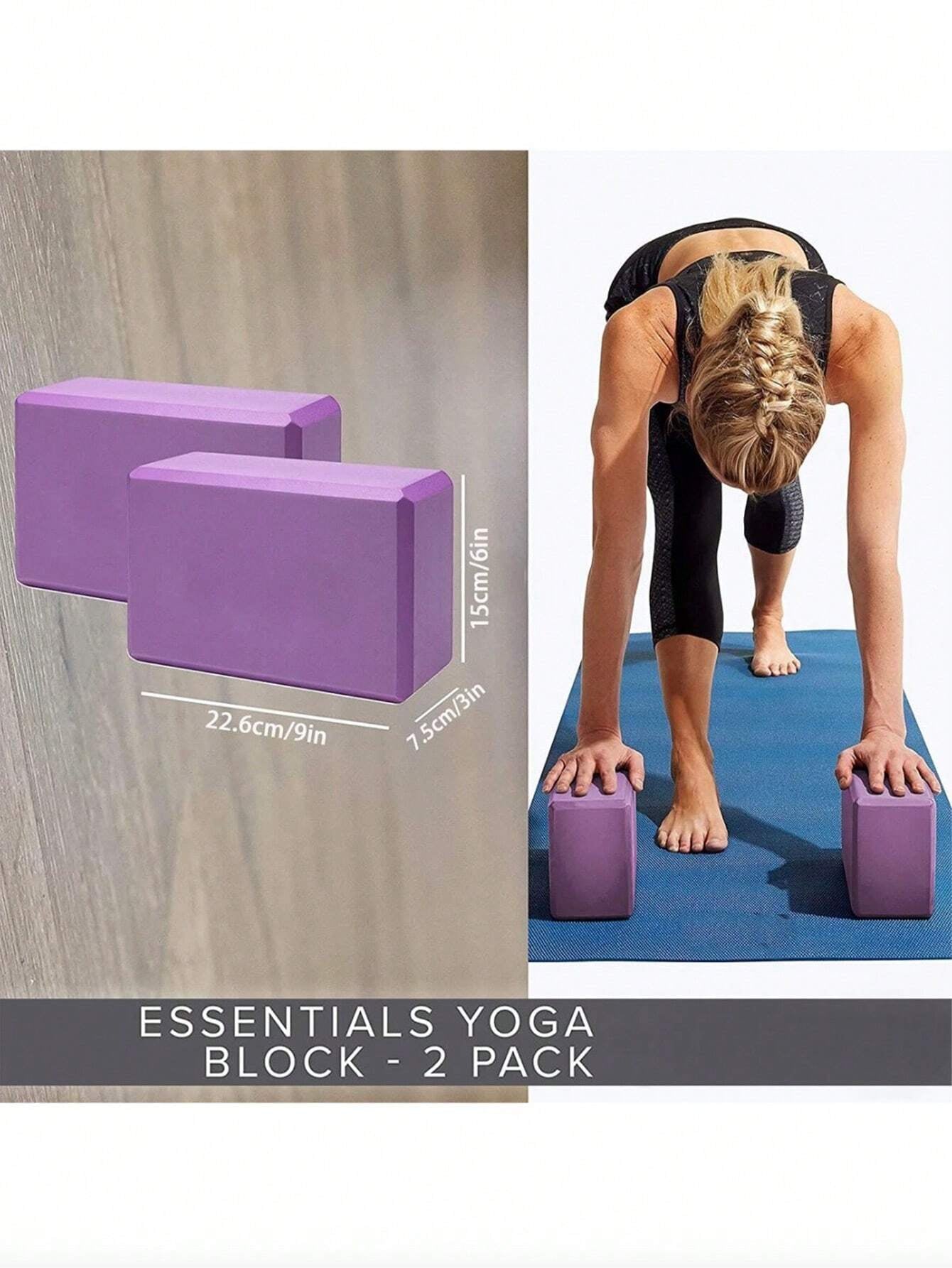 2Pcs Yoga Blocks ,Soft Non-Slip Foam Yoga Blocks Fitness Auxiliary Blocks - Perfect for Pilates, Yoga,Meditation and Dance